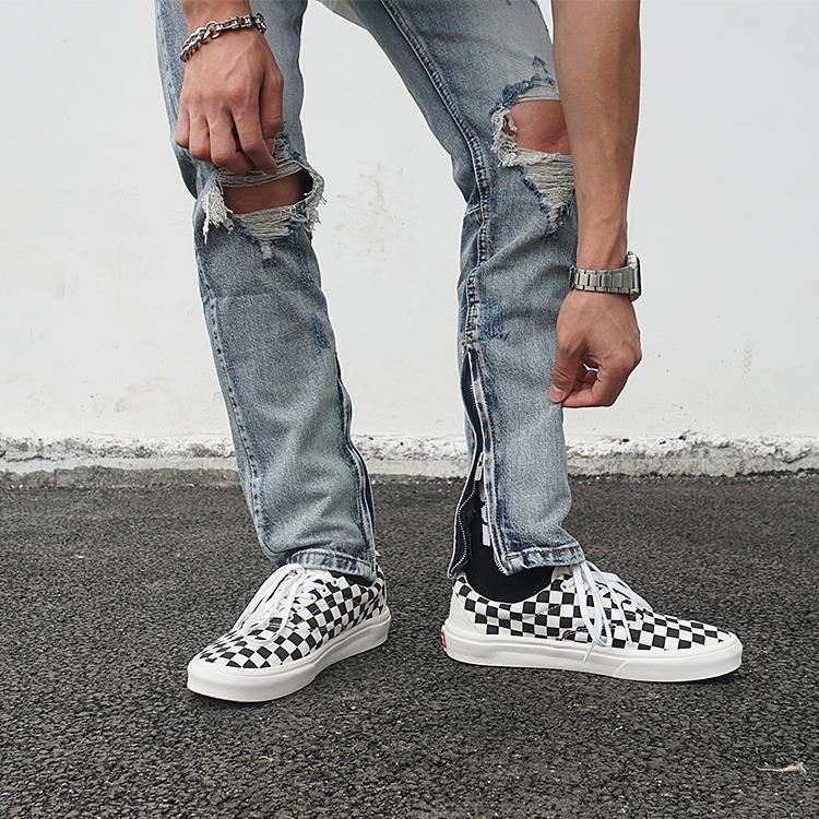 Quần Short Jean Rách Ôm Chân Màu Xanh Dương Nhạt Nhạt Phong Cách Đường Phố Cổ Điển Cho Nam levis 501