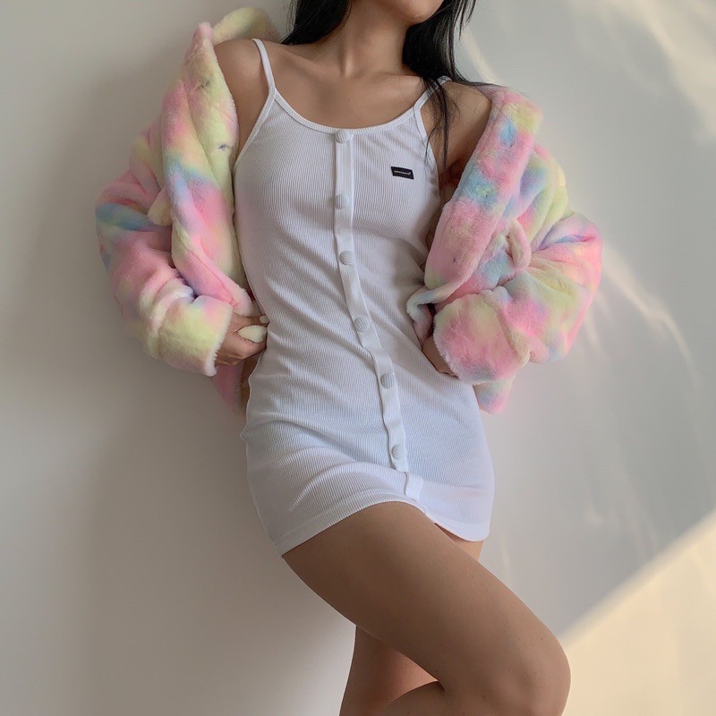 Usthebasic - Áo khoác lông Tie Dye Embroidered Logo Jacket | BigBuy360 - bigbuy360.vn