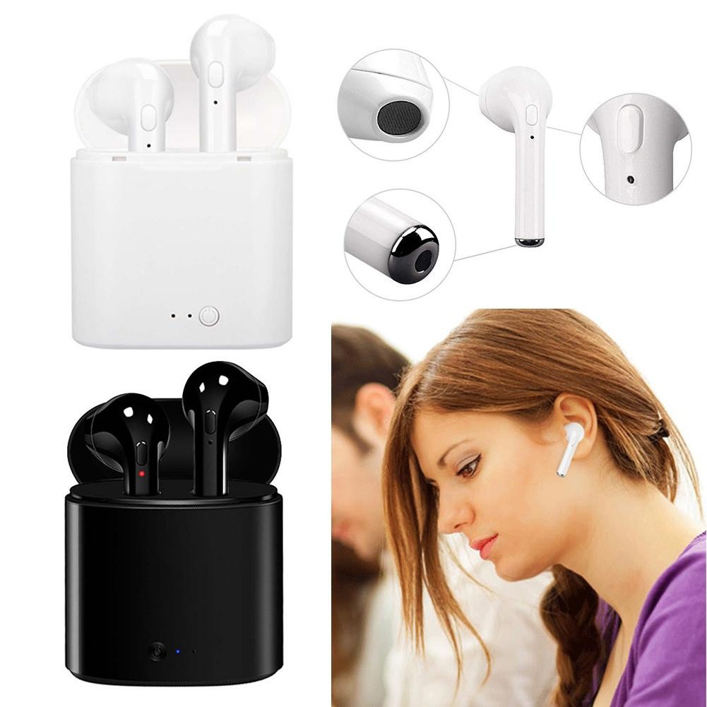 Tai nghe bluetooth không dâyv Set tai nghe thể thao không dây Bluetooth V5.0 Tws I7S cho Iphone 7 chất lượng cao