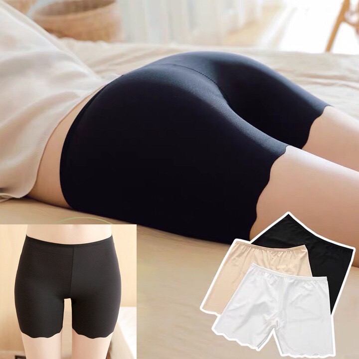Quần Mặc Trong Váy Su Trơn Không Lộ Đường Viền - Form Dài Ngang Đùi