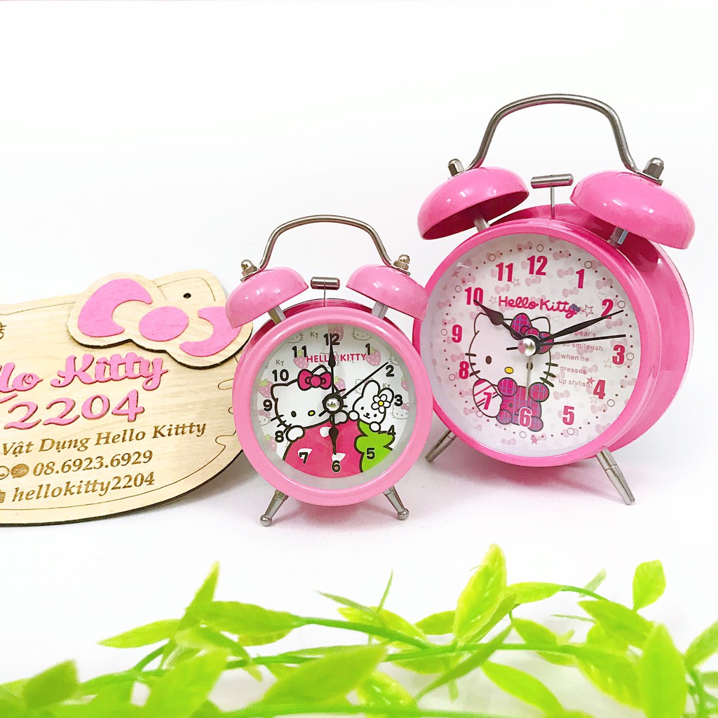 Đồng hồ báo thức để bàn Hello Kitty