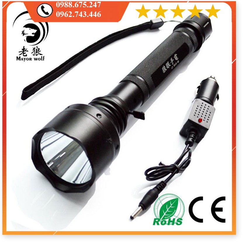 Đèn Pin Giá Rẻ LYS015 ✔️Chính hãng✔️ Chiếu xa 600m, Chống nước, Pin Cực Bền +Tặng sạc, hộp đựng.