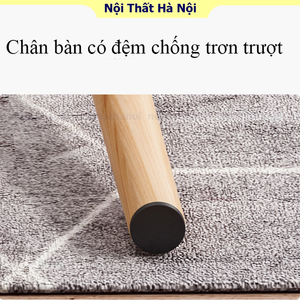 Bàn trà, bàn sofa đơn giản 2 mặt hình chữ nhật, hình trứng, hình giọt nước phong cách Bắc Âu chân gỗ tự nhiên chắc chắn