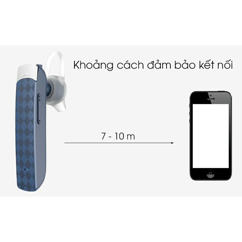 Tai nghe Bluetooth Roman R552N màu xanh