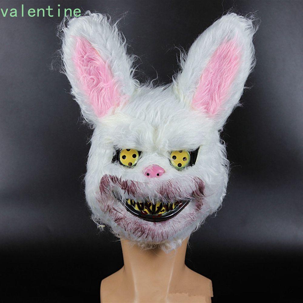 Phụ Kiện Trang Trí Halloween Che Nửa Mặt Hình Thỏ Đáng Sợ Không Độc Hại Dành Cho Lễ Hội AVALENTINE