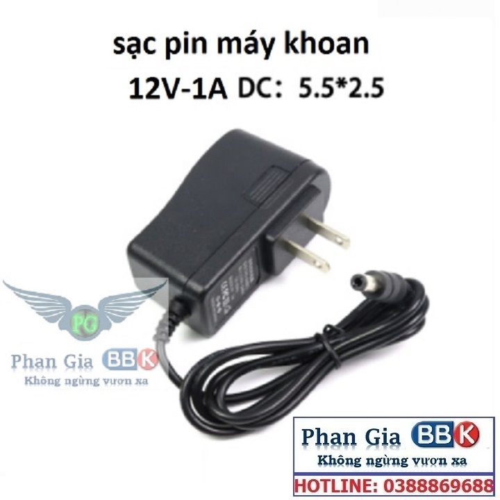 Sạc khoan pin 12V dùng cho máy khoan pin bắt vít 12V