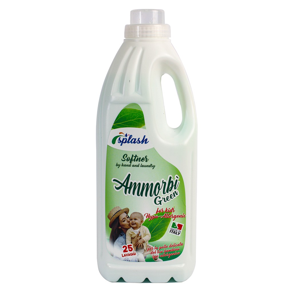 Chai nước xả quần áo trẻ sơ sinh Ammorbi Green 2000 ml (Hàng nhập từ Italia)