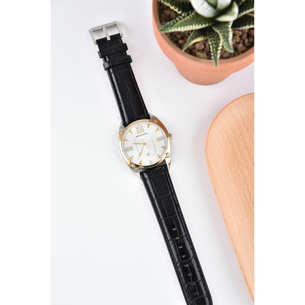 Đồng hồ Romanson Men Sport WatchTL1272MCWH nam thể thao máy Thụy Sĩ mặt kính chống xước dây da cao cấp chính hãng