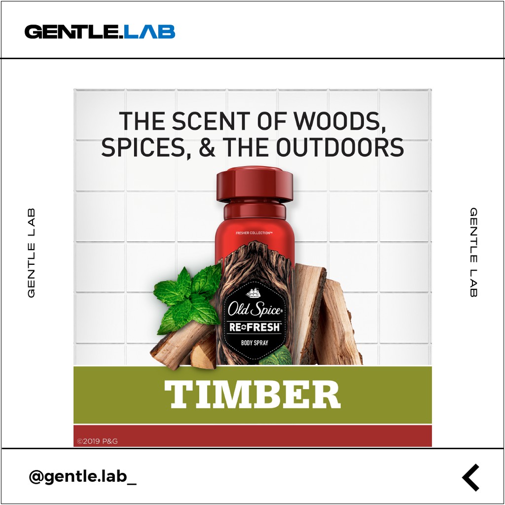 Xịt khử mùi LOẠI BỎ MÙI HÔI Old spice Timber mùi hương dễ chịu, giúp khô thoáng 106g Key4 Lab