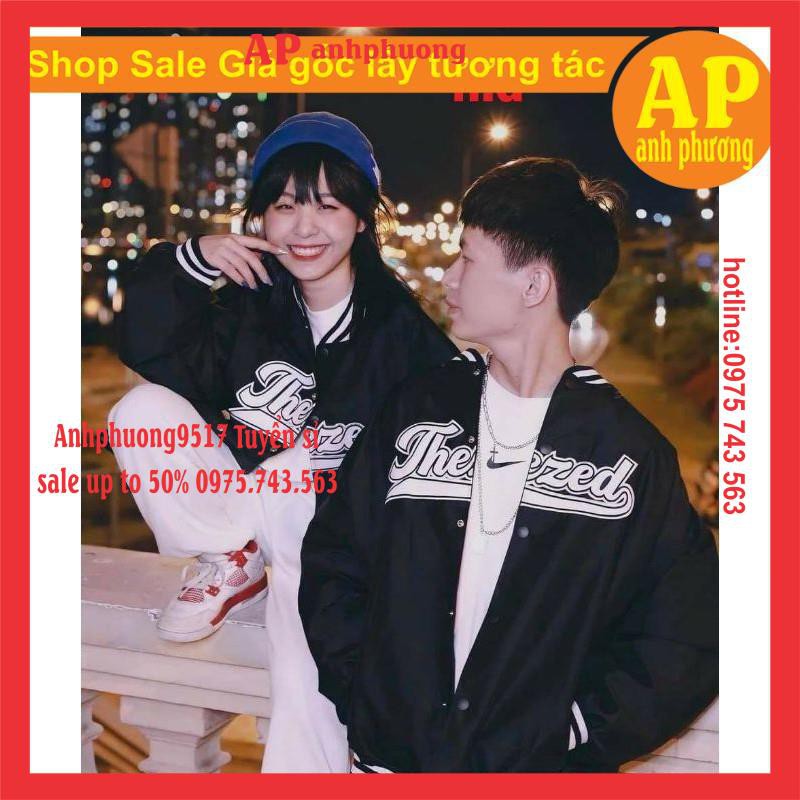 (Rẻ Vô Địch) Áo Bomber gió THE ZED in ngực ❤ Áo khoác jacket form thụng nam nữ unisex phong cách Hàn Quốc