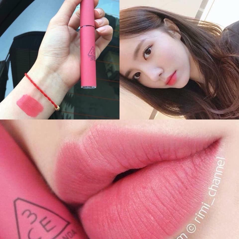 Son 3CE Velvet Lip Tint Pink Break - hồng đào