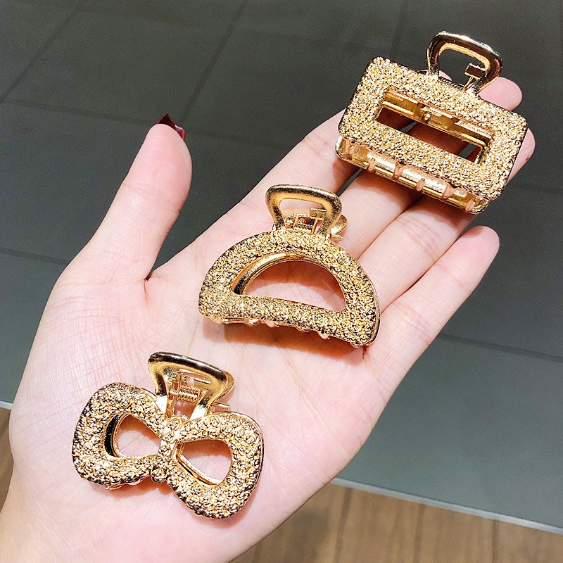 Kẹp Tóc Nữ Kim Loại Hình Học, Kẹp Tóc Thắt Nơ Rỗng Thời Trang Tắm Cho Bé Gái Làm Cho Up Hairclips Nữ Phụ Kiện Tóc