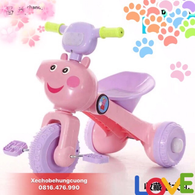 XE ĐẠP BA 3 BÁNH CÚT KÍT CHO 1-4T PHÁT SÁNG GẤP GỌN