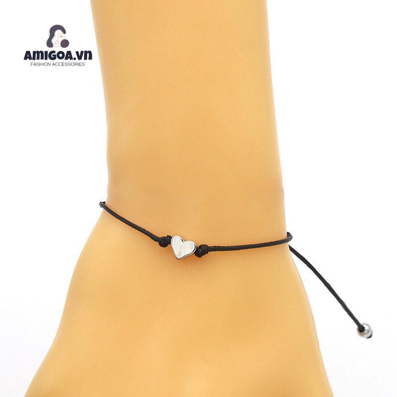 ✨✨Bộ Hai Vòng Tay Hai Mảnh Hình Nhân Vật Tình Yêu Màu Trắng Đen Đơn Giản Cho Nữ