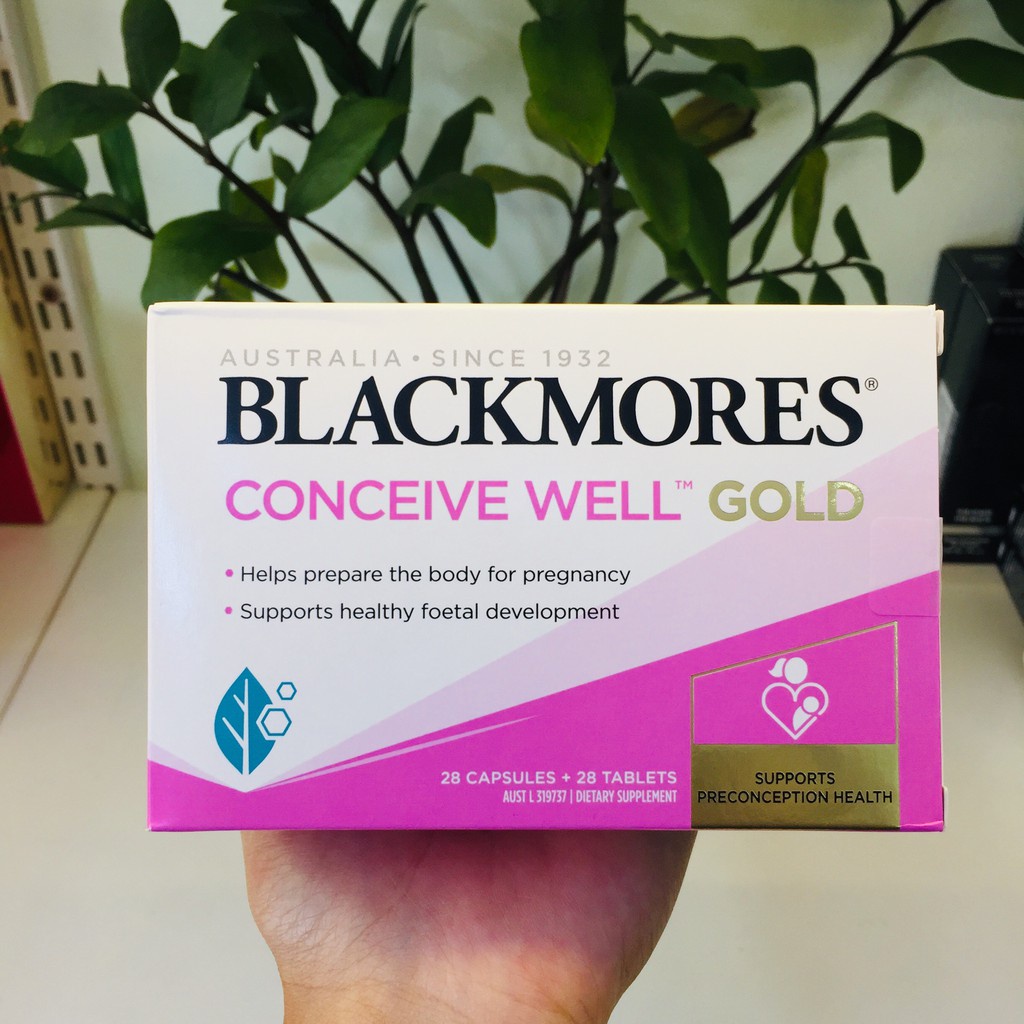 Viên uống bổ sung Tăng Khả Năng Thụ Thai Blackmores Conceive Well Gold 56 Viên
