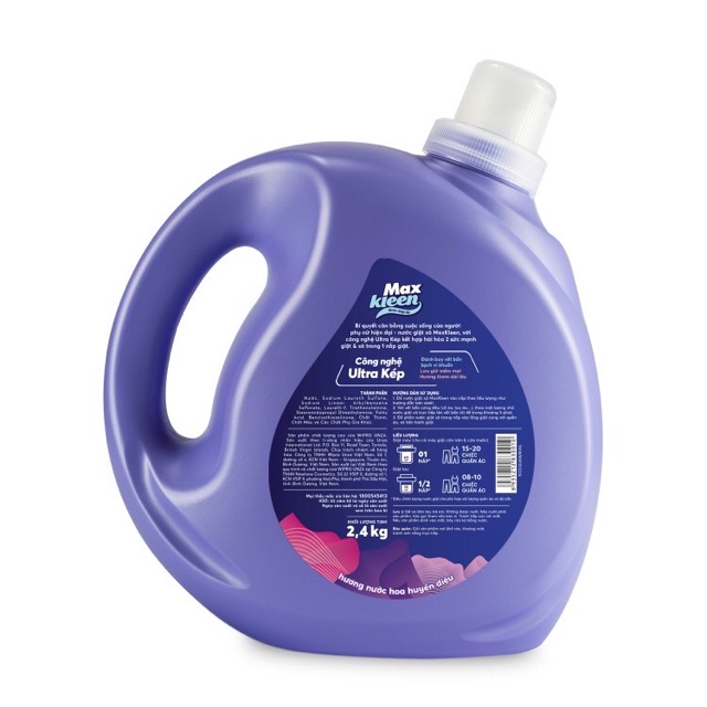 NƯỚC GIẶT XẢ MAXKLEEN can 2.4L/ túi 3.8kg