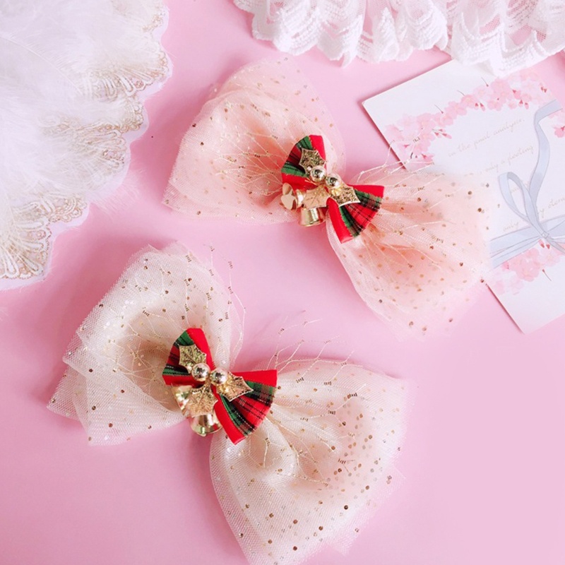 Kẹp Tóc Hình Nơ Lớn Bằng Vải Gạc Hợp Thời Trang