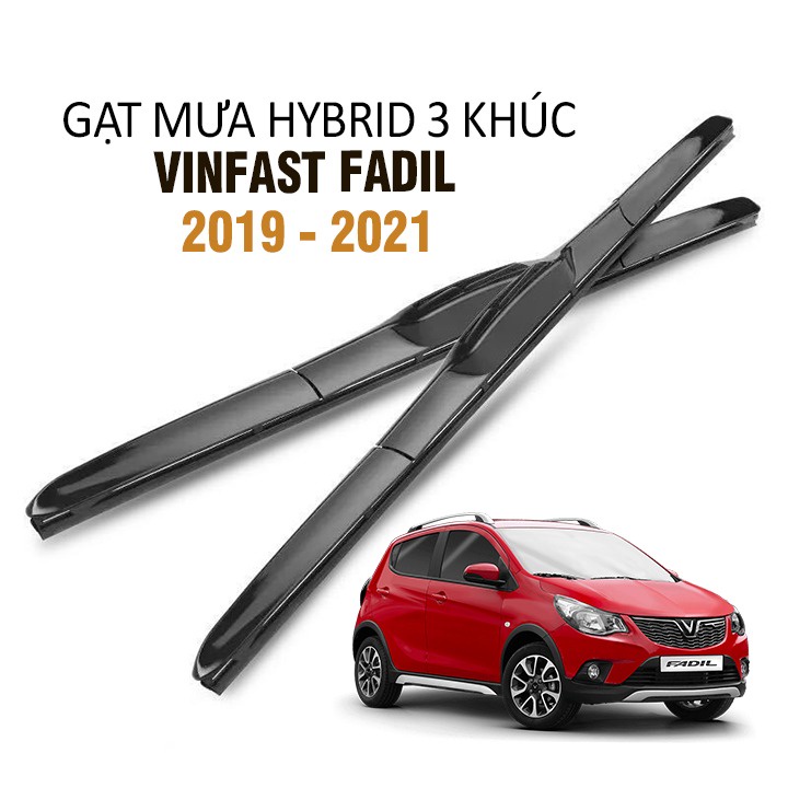 Gạt Mưa Xe Vinfast Fadil Hybrid 3 Khúc Lưỡi Silicone Cao Cấp Chính Hãng