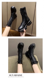 (SẴN TRẮNG 39) GIÀY BOOTS NỮ ĐẾ CAO ULZZANG