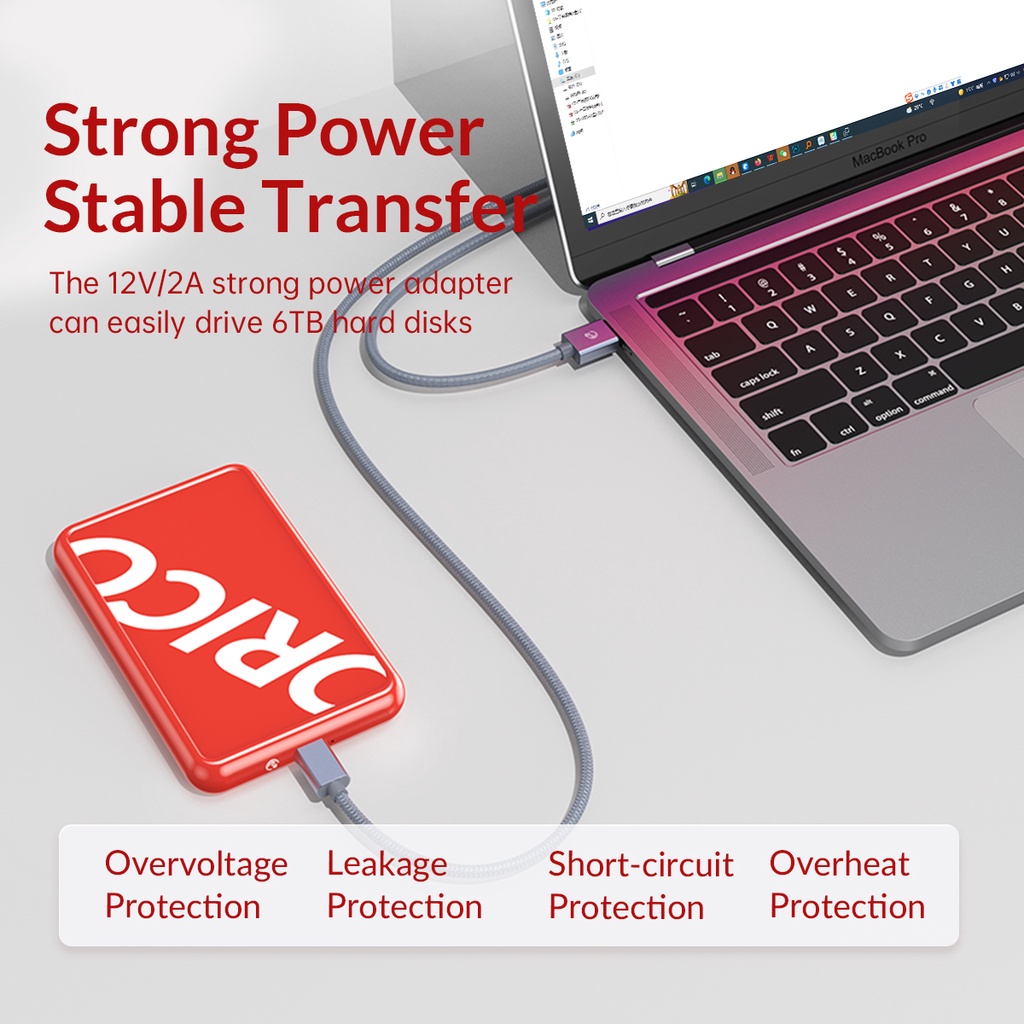 Orico Hộp Đựng Ổ Đĩa Cứng 2.5 Inch Type-C 6Gbps Hỗ Trợ UASP / TRIM Cho Laptop Notebooks