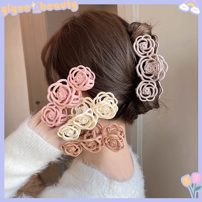 Kẹp Tóc Đính Hoa Hồng Phong Cách retro Nhật Bản Cổ Điển Cho Nữ