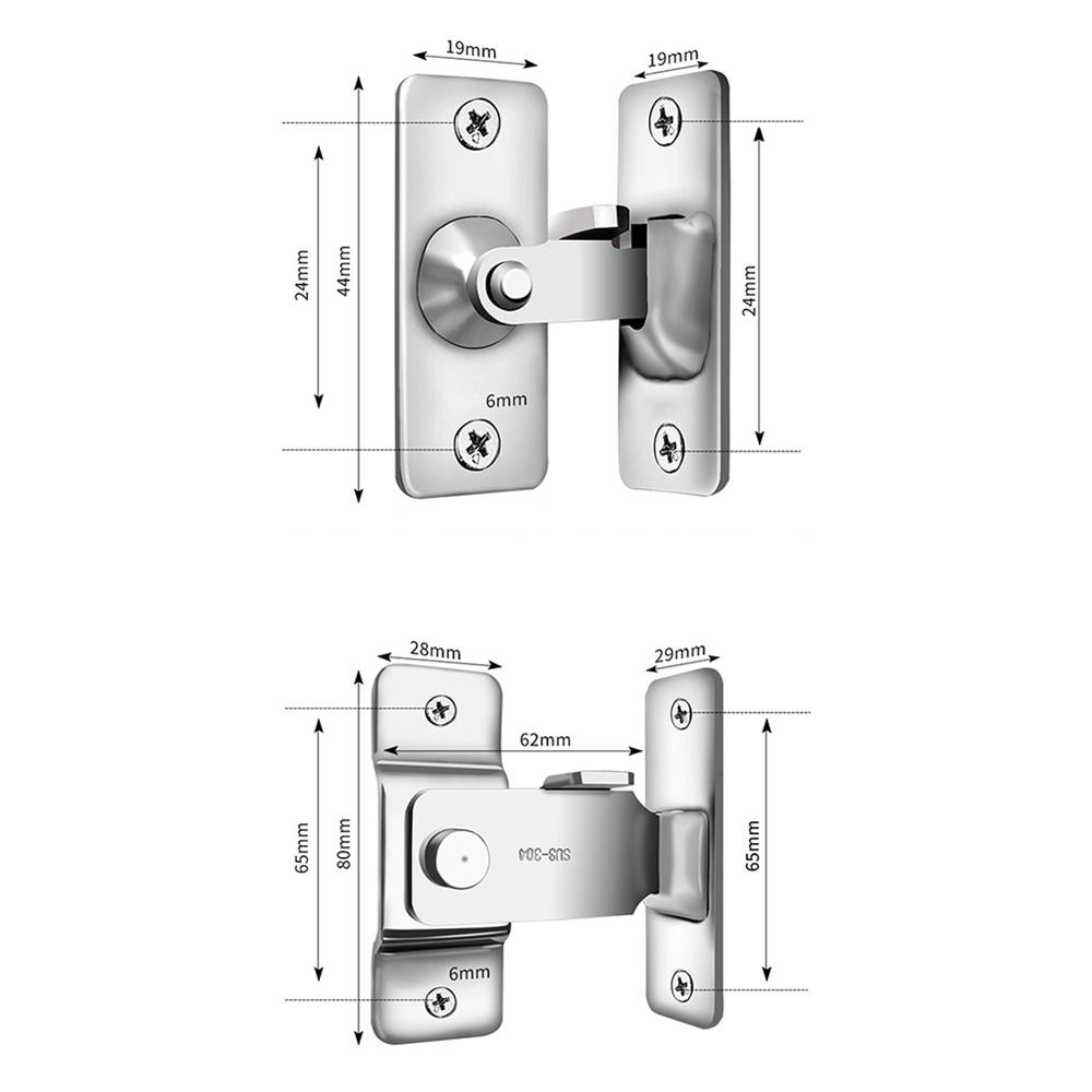 Bộ Khóa Cửa Góc 90 Độ Bằng Thép Không Gỉ