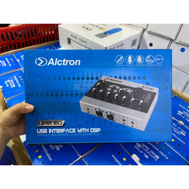 Sound card Alctron u16k mkii usb hỗ trợ nguồn 48v- sound card U16k tương thích tất cả các dòng mic thu âm