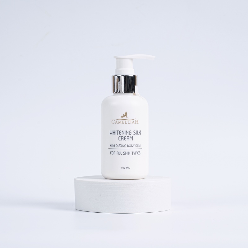 Kem dưỡng ẩm trắng da body ban đêm CamelliaH Whitening Silk Cream, cấp ẩm, trẻ hóa làn da 150ml