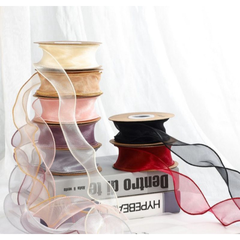 Ruy Băng Voan Viền Lượn Sóng Bản Rộng 4cm (Bán mét)