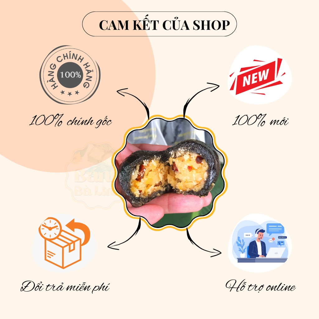 Bánh Ít Lá Gai Đặc Sản Nhân Dừa Đậu , 10 Cái, Hương Vị 100 Năm - Bánh Bà Linh