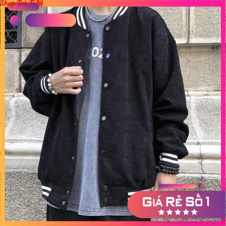 Áo khoác bomber nam nữ 2 lớp, chất liệu dày form rộng rãi, thời trang cá tính