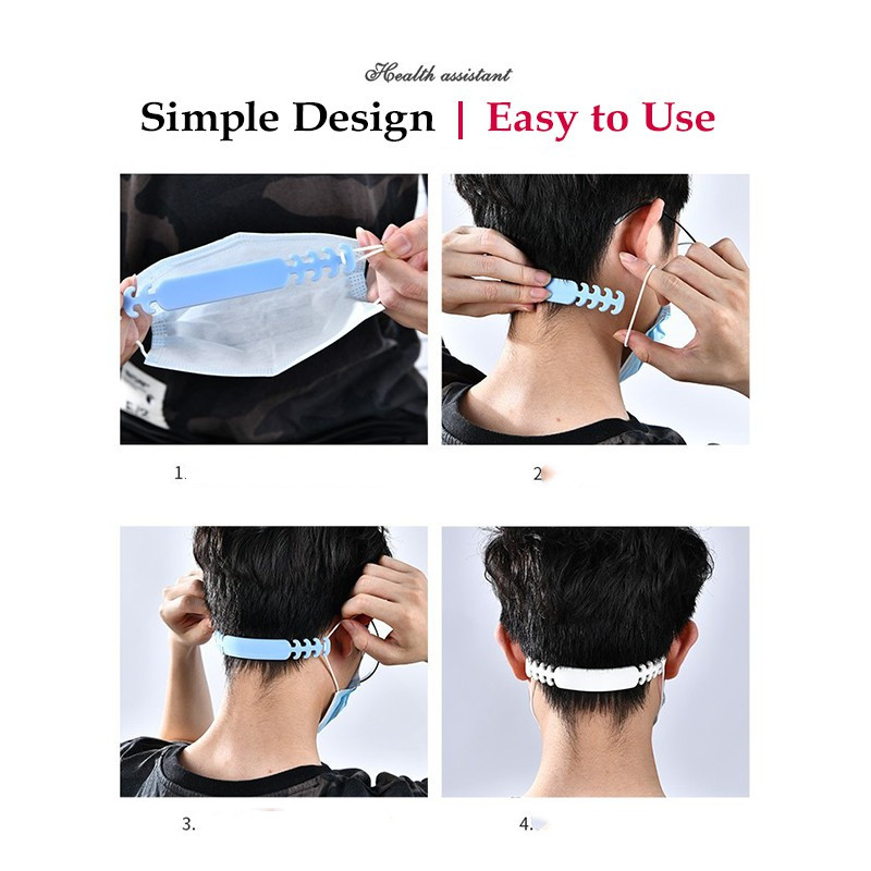 (Hàng Mới Về) Dụng Cụ Móc Gắn Khẩu Trang Làm Từ Silicon Mềm Mại Chống Đau Cho Người Lớn | BigBuy360 - bigbuy360.vn