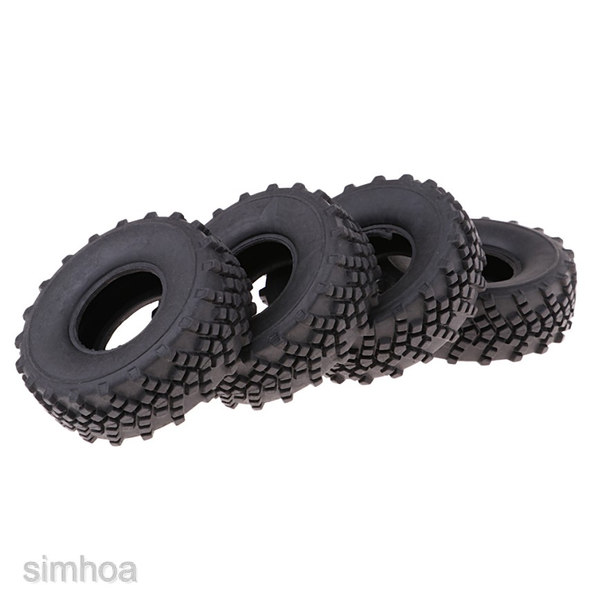 Bộ 4 Bánh Xe Cao Su Mềm Thay Thế Cho Xe Tải Quân Đội WPL 1 / 16