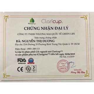 Cốc Nguyệt San Claricup [Tặng Gel Rửa Cốc + Cốc Tiệt Trùng + Viên Tiệt Trùng]