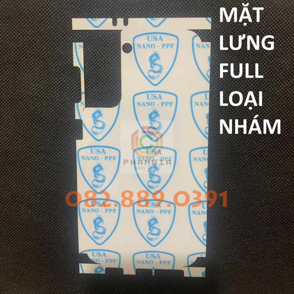 Dán PPF Samsung S21 loại nhám, bóng dành cho màn hình, mặt lưng, mặt lưng full viền