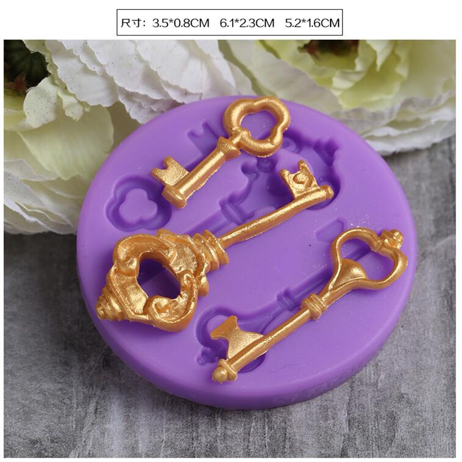 1 Khuôn Silicone Làm Bánh Hình Chìa Khóa Nhiều Kiểu Dáng DIY
