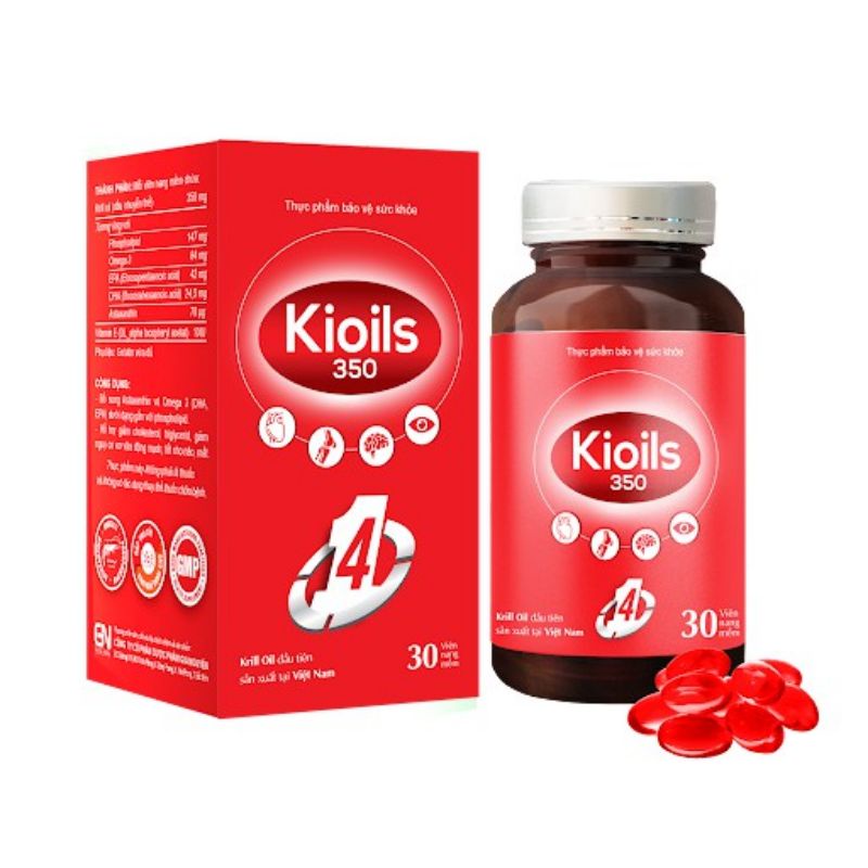 Kioils 350 tốt cho mắt, não, hỗ trợ giảm cholesterol, triglycerid, giảm nguy cơ xơ vữa động mạch