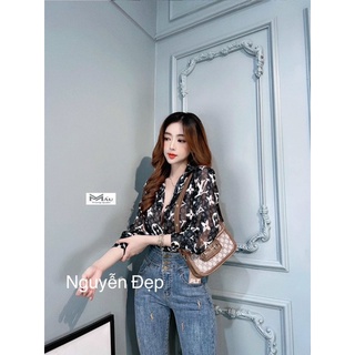 Áo sơmi lụa LV