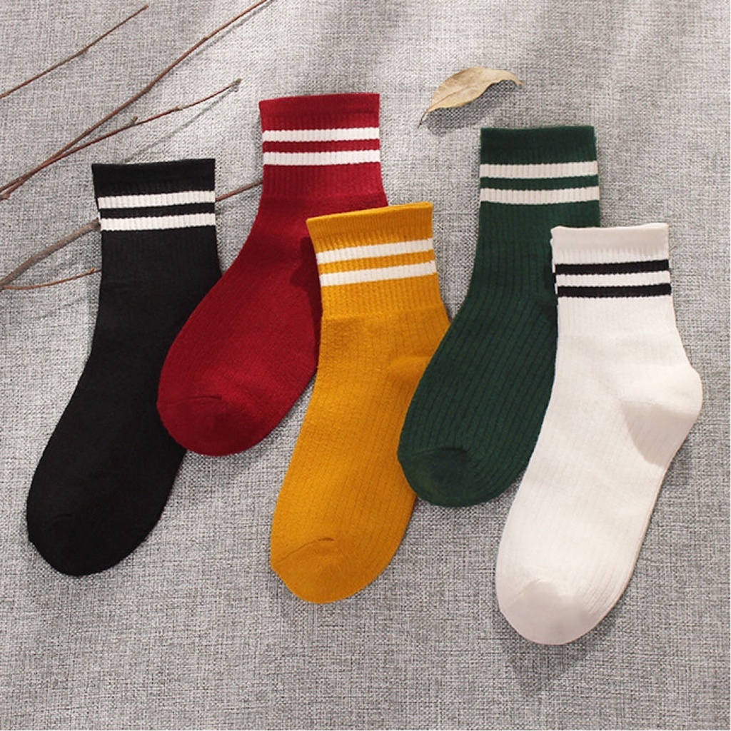 Đôi Vớ Ngắn Bằng Vải Cotton Kiểu Hàn Quốc Thời Trang Cho Nam Và Nữ