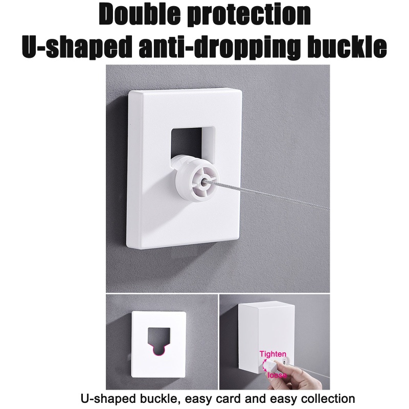 Móc Phơi Đồ Gắn Tường Có Thể Thu Gọn Tiện Dụng