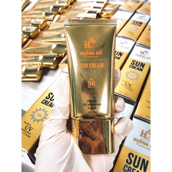 KEM CHỐNG NẮNG SPF50++HUỲNH ĐỖ CHÍNH HÃNG(TUÝP 70GR)