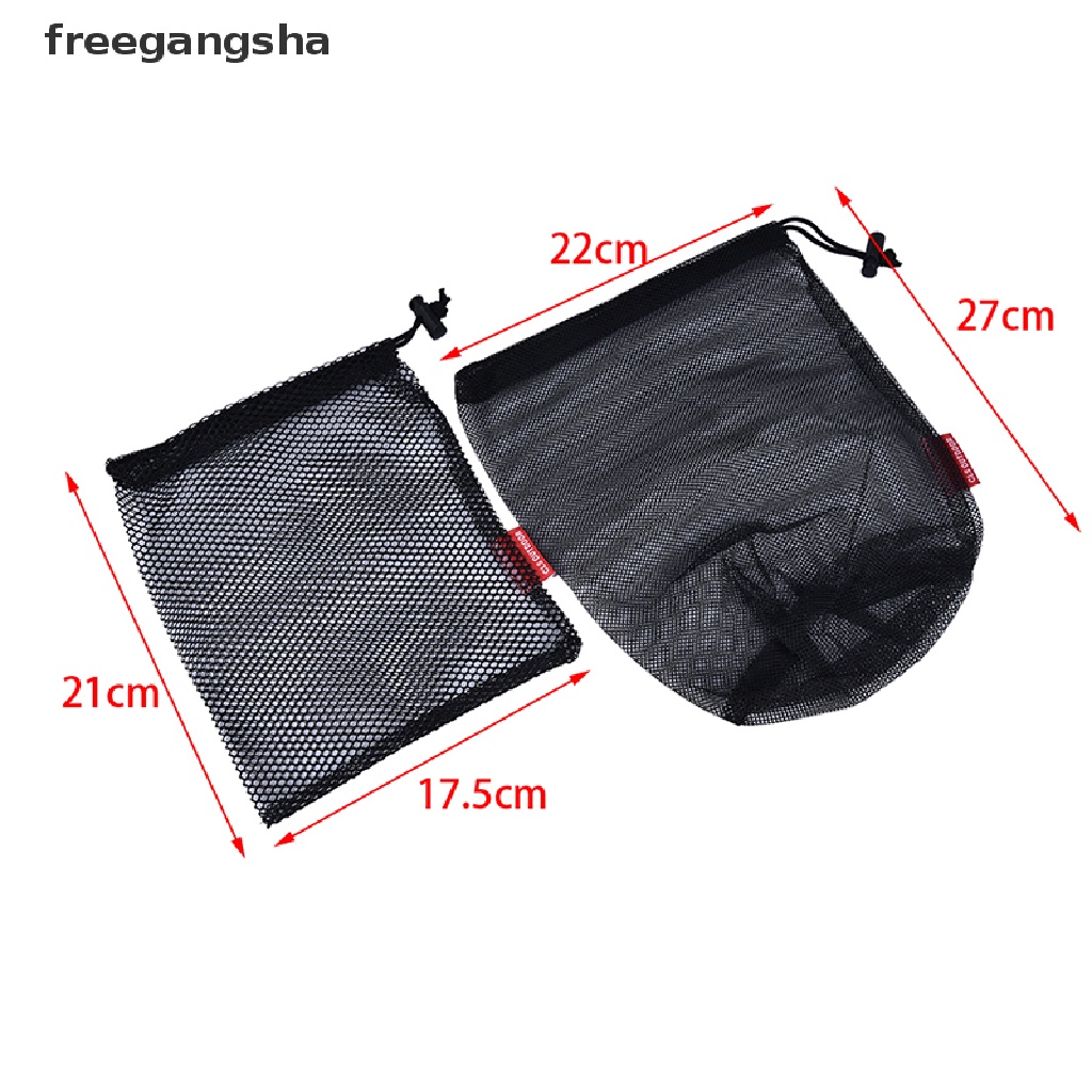 [FREG] Nylon Mesh Drawstring Bag for Cutlery Bottle Pot Pan Kettle Mesh Storage Bag FDH