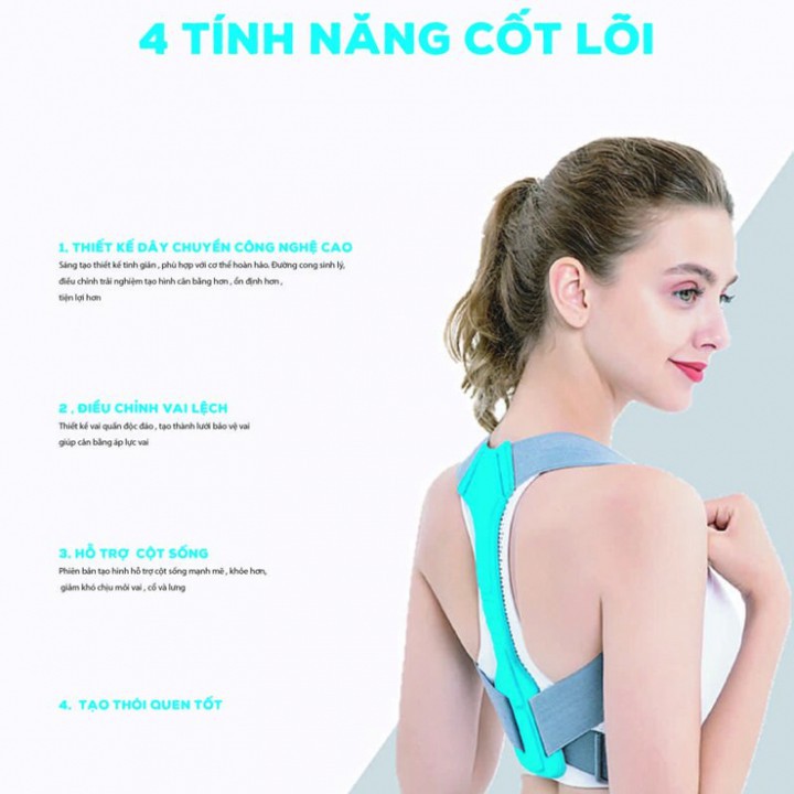 Đai chống gù có nẹp cao cấp cải thiện cột sống - Đai lưng chống gù cao cấp cho mọi lứa tuổi