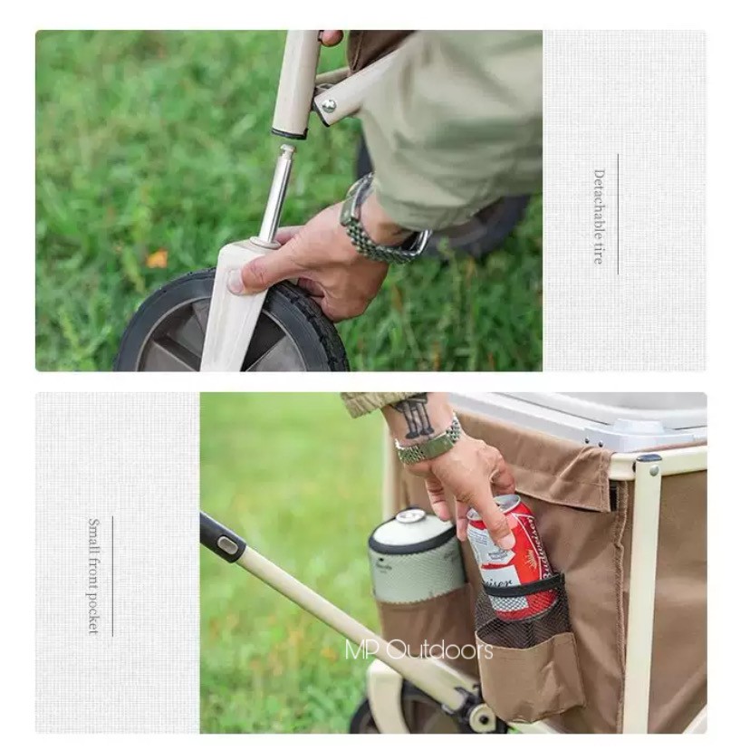 XE KÉO ĐẨY TC04 TC05 ĐỰNG ĐỒ DÃ NGOẠI GẤP GỌN DU LỊCH CẮM TRẠI CAMPING OUTDOOR GLAMPING NATUREHIKE NH20PJ010 NH20PJ012