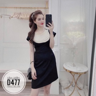 Bigsize đầm cườm d477