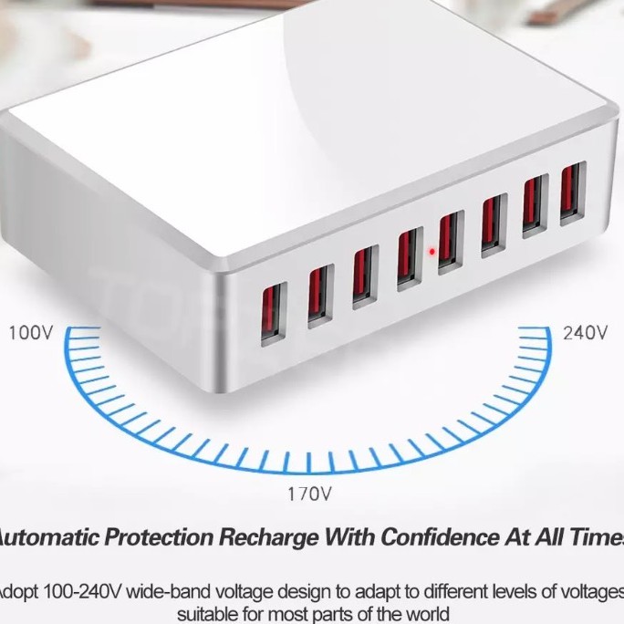 Ổ cắm USB 8 cổng 40W USB Di Động Máy Tính Để Bàn