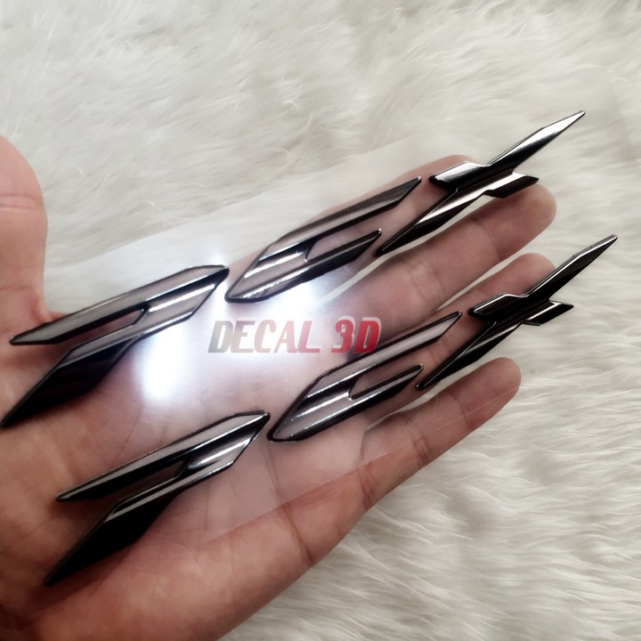 Tem pcx 2021 màu đen khói bóng hàng zin cao cấp siêu bền - 1 cặp