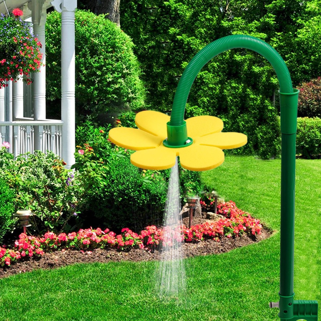 Vòi Phun Nước Tưới Cây Hình Hoa Hướng Dương Xoay 360 Độ° Vòi Phun Nước Xoay Được + 2 Đầu Chuyển Đổi