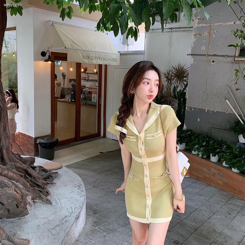 Đầm Dệt Kim Mùa Hè Phong Cách Hàn Quốc Mới 2021