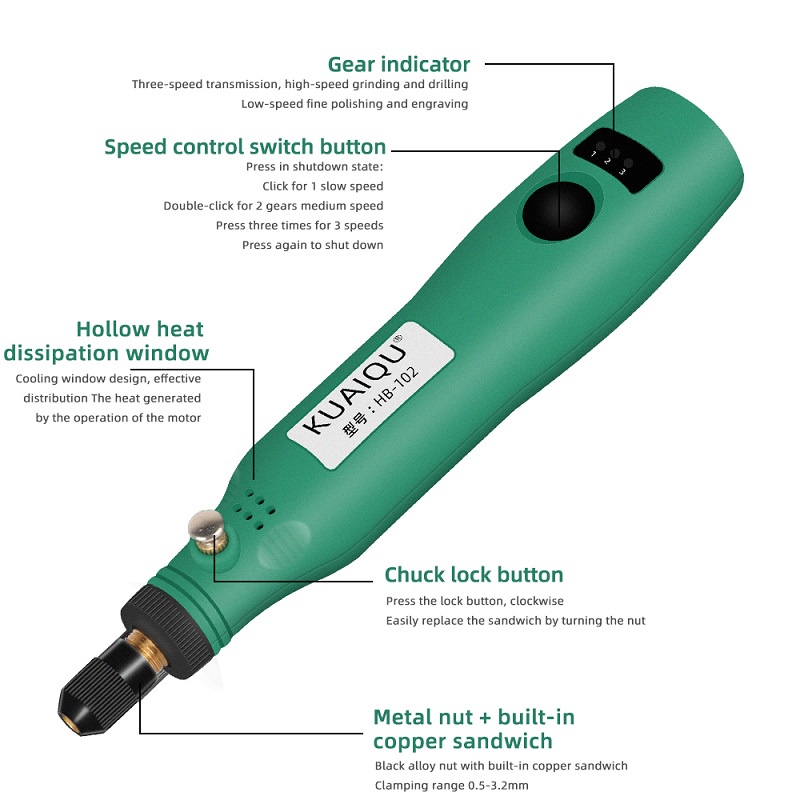 Máy mài điện HB-004 Máy mài bút Pen